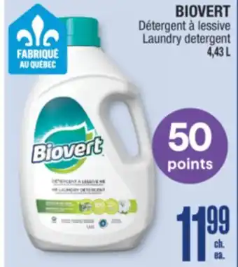 Jean Coutu Biovert laundry detergent offer