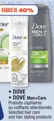 Jean Coutu Dove, dove men+care selected hair care and hair styling products offer