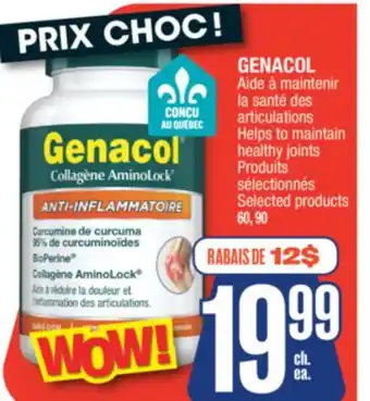 Jean Coutu Genacol helps to maintain healthy joints selected products offer