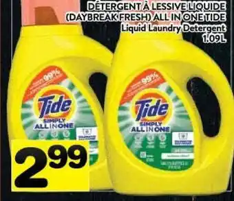Supermarché PA Tide all in one liquid laundry detergent offer