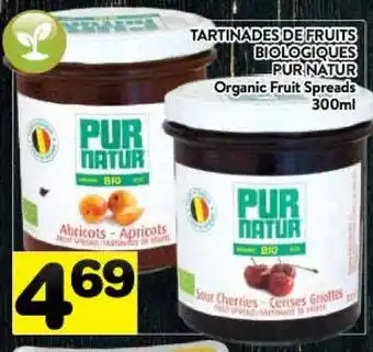Supermarché PA Pur natur organic fruit spreads offer