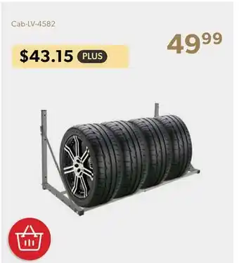 Shopper+ Foldable and adjustable wall mount garage tire storage rack, 330lbs load capacity - primecables offer