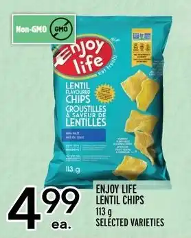 Metro ENJOY LIFE LENTIL CHIPS 113g SELECTED VARIETIES offer