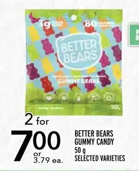 Metro BETTER BEARS GUMMY CANDY 50g SELECTED VARIETIES offer