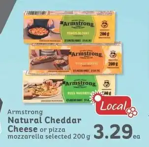 IGA Armstrong Natural Cheddar Cheese or pizza mozzarella selected 200g offer