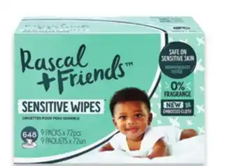 Walmart Rascal + friends wipes 648s or 720s offer