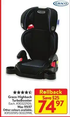 Walmart Graco highback turbobooster offer