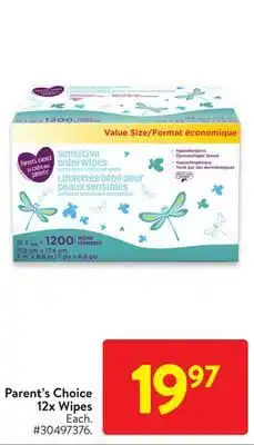 Walmart Parent's choice 12x wipes offer