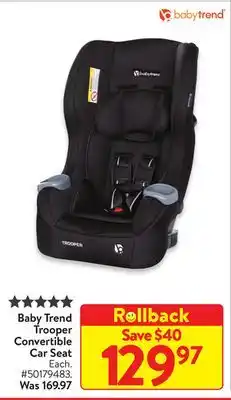Walmart Baby trend trooper convertible car seat offer