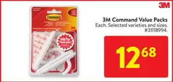 Walmart 3m command value packs offer