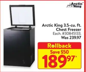 Walmart Arctic king 3.5-cu. ft. chest freezer offer