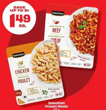 Metro Selection frozen meals offer