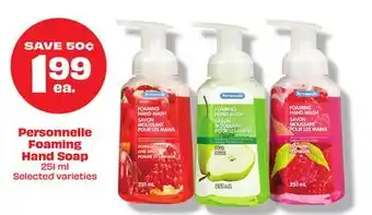 Metro Personnelle foaming hand soap offer
