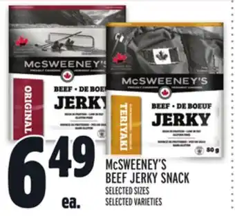 Metro Mcsweeney's beef jerky snack offer