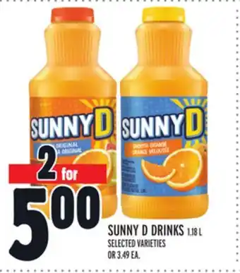 Metro Sunny d drinks offer