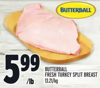 Metro Butterball fresh turkey split breast offer