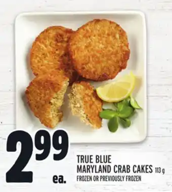 Metro True blue maryland crab cakes offer