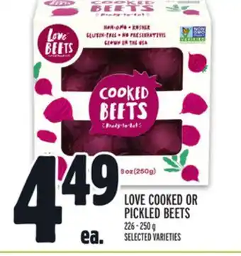 Metro Love cooked or pickled beets offer