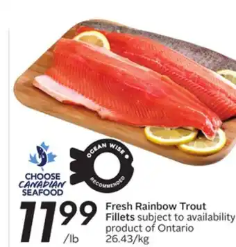 Sobeys Fresh rainbow trout fillets offer