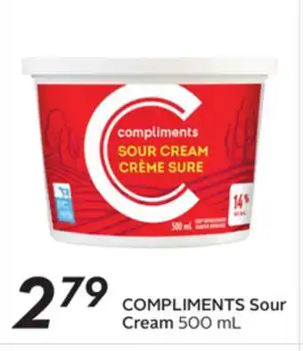 Sobeys Compliments sour cream offer
