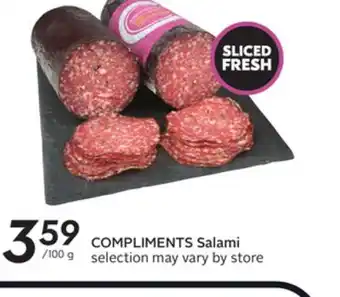 Sobeys Compliments salami offer