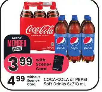 Sobeys Coca-cola or pepsi soft drinks offer