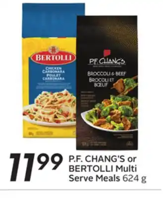 Sobeys P. f. chang's or bertolli multi serve meals offer