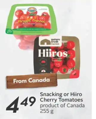 Sobeys Snacking or hiiro cherry tomatoes offer