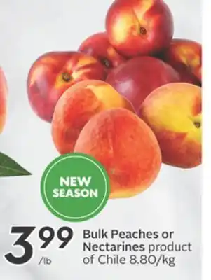 Sobeys Bulk peaches or nectarines offer
