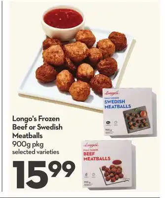 Longo's Longo's frozen beef or swedish meatballs offer