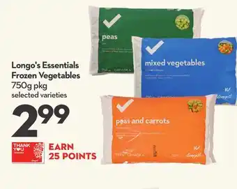 Longo's Longo's essentials frozen vegetables offer