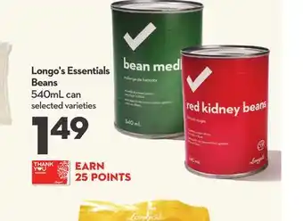 Longo's Longo's essentials beans offer
