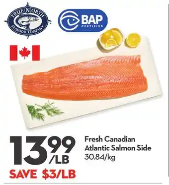 Longo's Fresh canadian atlantic salmon side offer