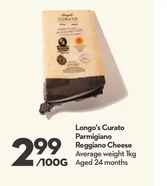 Longo's Longo's curato parmigiano reggiano cheese offer