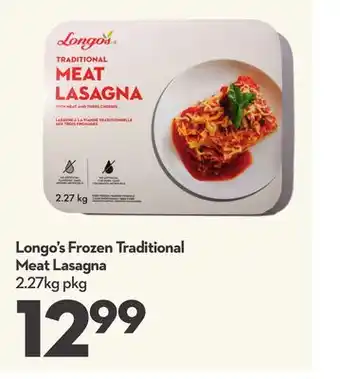 Longo's Longo's frozen traditional meat lasagna offer