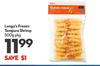 Longo's Longo's frozen tempura shrimp offer