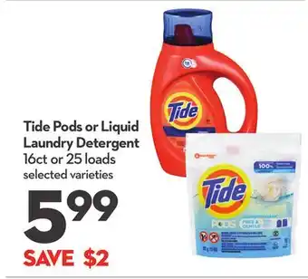 Longo's Tide pods or liquid laundry detergent offer