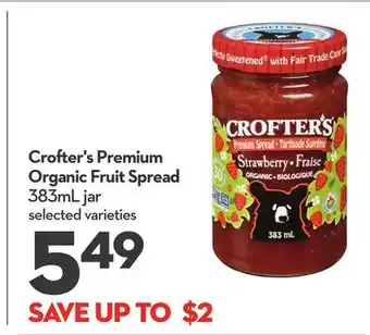 Longo's Crofter's premium organic fruit spread offer