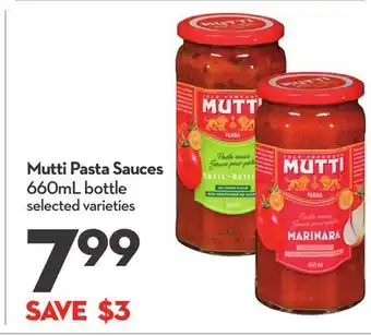 Longo's Mutti pasta sauces offer