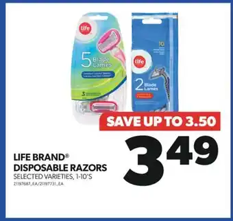 Real Canadian Superstore Life brand disposable razors, 1-10's offer