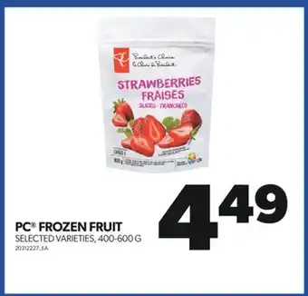 Real Canadian Superstore Pc frozen fruit, 400-600 g offer