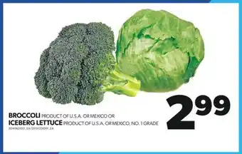 Real Canadian Superstore Broccoli or iceberg lettuce offer