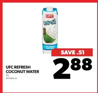 Real Canadian Superstore Ufc refresh coconut water, 1 l offer
