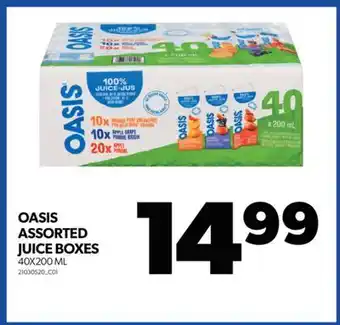 Real Canadian Superstore Oasis assorted juice boxes offer
