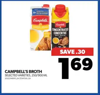 Real Canadian Superstore Campbell's broth, 250/900 ml offer
