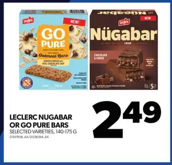 Real Canadian Superstore Leclerc nugabar or go pure bars, 140-175 g offer