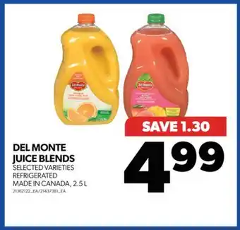 Real Canadian Superstore Del monte juice blends, 2.5 l offer