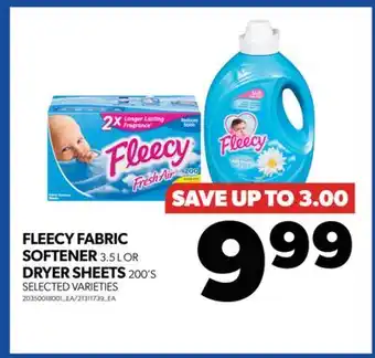 Real Canadian Superstore Fleecy fabric softener, 3.5 l or dryer sheets, 200's offer