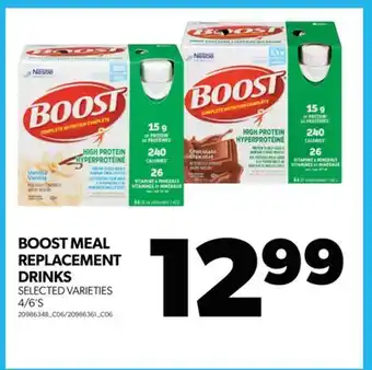 Real Canadian Superstore Boost meal replacement drinks, 4/6's offer