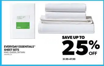 Real Canadian Superstore Everyday essentials sheet sets king, queen, or twin offer